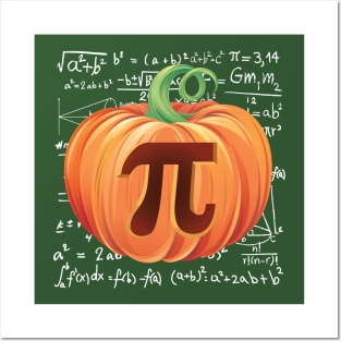 Pumpkin Pi Day Math Halloween Thanksgiving Posters and Art